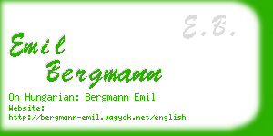 emil bergmann business card